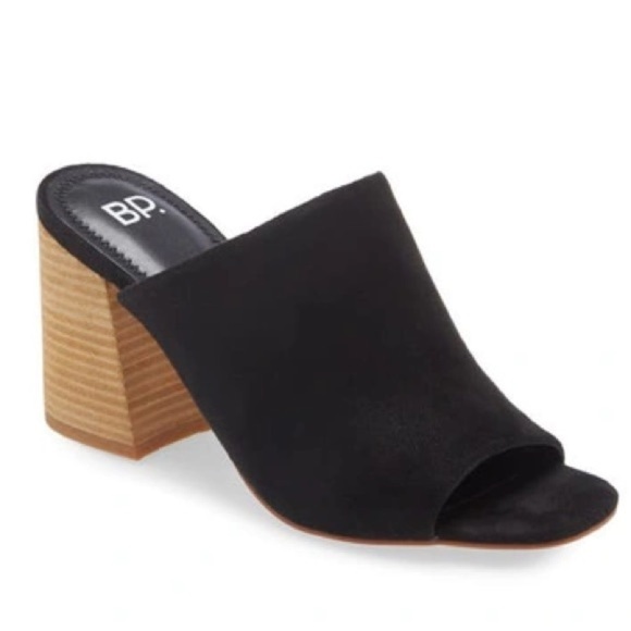 BP Callum Open Toe Mule In Black size 8 - Picture 1 of 14